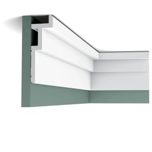 Orac - Carton complet de 16 mètres C396 steps Corniche Plafond pour éclairage indirect et cache tringle à rideau Decor - 18,5x6,1x200cm (h x p x l) - Publicité