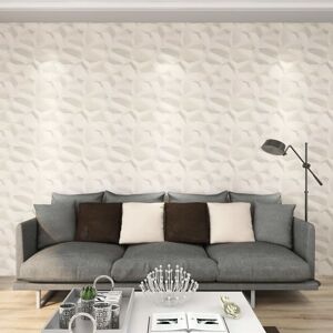 Vidaxl - Panneaux muraux 3D 12 pcs 0,5x0,5 m 3 m² blanc - Publicité