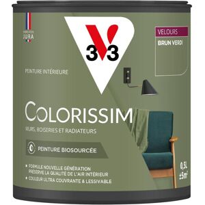 - Peinture murale intérieure Colorissim® Brun verdi Velours 0,5L - Brun Verdi