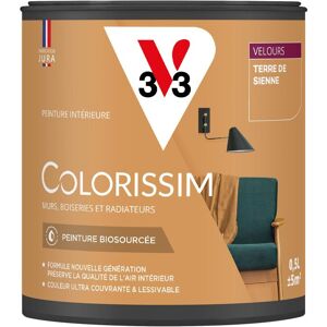 - Peinture murale intérieure Colorissim® Terre de sienne Velours 0,5L - Terre De Sienne