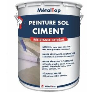 Metaltop - Peinture Sol Ciment - Pot 5 l - 1037 - Jaune soleil Jaune soleil - Publicité