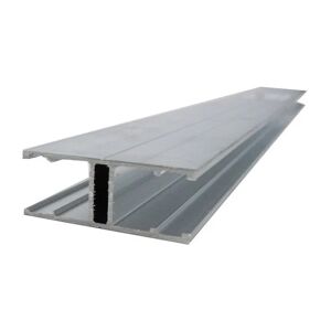 MCCOVER Profil jonction monobloc (en h) - toiture polycarbonate - Coloris - Aluminium, Epaisseur - 16 mm, Longueur - 4 m - Aluminium - Publicité