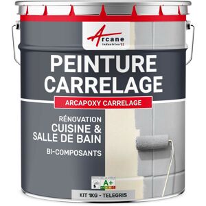 Arcane Industries - Peinture Carrelage cuisine & salle de bain - Résine bi-composante : arcapoxy carrelage - 1 kg (jusqu'à 10 m² en 2 couches) - Publicité
