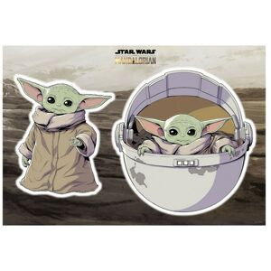 Stickers Muraux géant Mandolorian Baby Yoda -The Child- Star Wars 50 x 70 cm