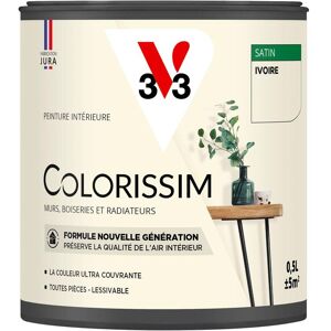 - Peinture murale intérieure Colorissim® Ivoire Satin 0,5L - Ivoire