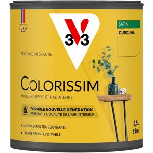 - Peinture murale intérieure Colorissim® Curcuma Satin 0,5L - Curcuma