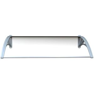 Vente-unique Auvent de porte en aluminium 140 x 92,5 cm courbé en kit COPALINA