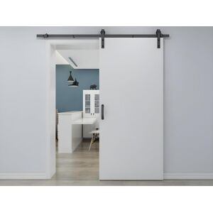 Vente-unique Porte coulissante en applique - H205cm x L83cm - MDF + PVC Blanc - VARIN