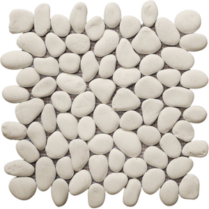 Vente uniquecom Mosaique sol et mur galets naturels creme pack de 1m² 11 dalles de 30x30 cm OLA