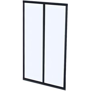 Vente-unique Verrière atelier en aluminium thermolaqué - 60x130 cm - Noir - BAYVIEW