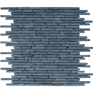 Vente-unique.com Mosaïque sol et mur en marbre gris anthracite - pack de 1m² (11 dalles de 35x30 cm) - MOYALI