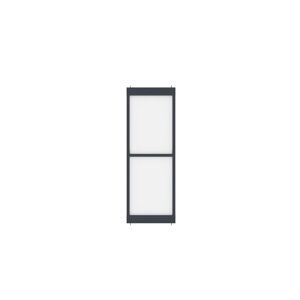 Vente-unique Cloison de séparation d'intérieur vitrée en aluminium L88 x H245 cm anthracite - Hauteur ajustable - SAGAR