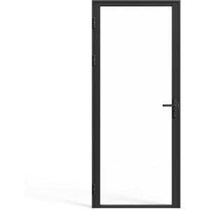 Vente-unique Bloc porte reversible en aluminium et verre trempe - H204 x L93 cm - LOXTON