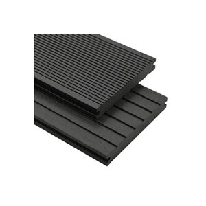 VIDAXL Panneaux de terrasse solides et accessoires WPC 10m² 2,2 m Noir - Publicité