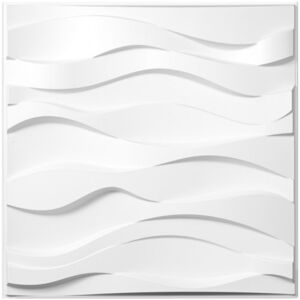 VEVOR Panneau Mural 50x50cm 3D Panneaux Muraux Décoration Stéréo 13 pièces, Revêtement Mural PVC Vagues, Panneau Mural Décoratif Coupe Peinture Faisable, Carrelage Mural Résister à l'Eau, Carreau - Publicité