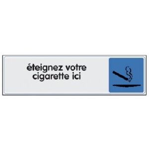 Panneaux de réglementation plexiglas - 170x40 mm - Éteignez votre cigarette ici NOVAP - Publicité