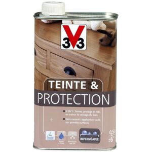 Teinte & Protection Bois V33 Blanc Mat 0,5L