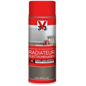 Peinture de rénovation aérosol radiateur électroménager V33 inox métallisé 400ml