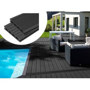 Habitat et jardin Pack 5 m² - Lames de terrasse composite alvéolaires - Gris foncé - Publicité