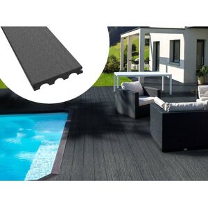 Habitat et jardin Pack 5 m² - Lames de terrasse composite pleines - Gris foncé - Publicité