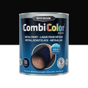 Peinture antirouille 2 en 1 CombiColor Aqua Noir Satin 0,75L RUST-OLEUM