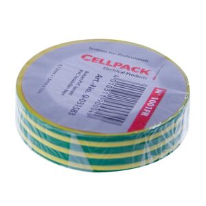 Cellpack Rouleau ruban adhésif (15mm) 10m - Vert / Jaune - Publicité