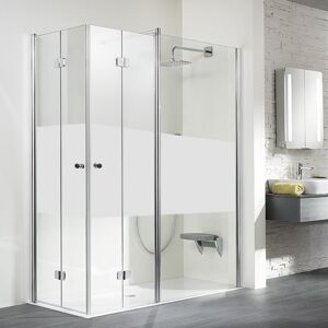 HSK Exklusiv Porte pivotante-pliante pour entrée d'angle avec elément fixe, 427022-41-100#200,