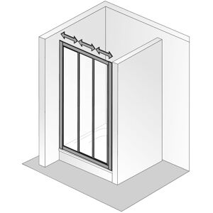 HSK Favorit Porte coulissante à 3 éléments, 100100-04-10,