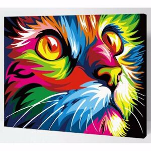Banggood Ensemble de peinture à l'huile de chat multicolore par numéro, kit de peinture artistique fait main - Publicité