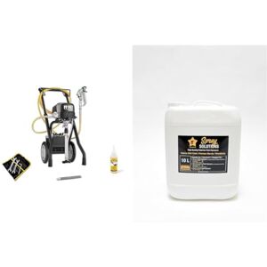 WAGNER Pistolet PowerPainter 90 Extra Spraypack HEA sur Chariot + Spray Solutions testé et approuvé par , Peinture Murale intérieure: Blanc Mat, 10 litres - Publicité