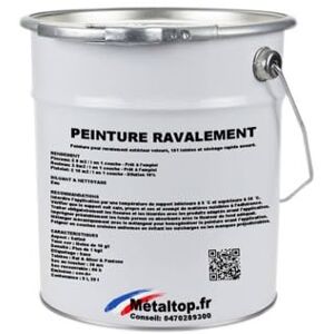 Metaltop Peinture Ravalement Gris bleu RAL 7031 Pot 5 L - Publicité