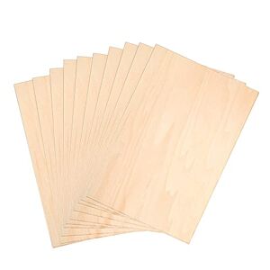 Lahviuu Contreplaqué,10 pcs Feuilles de Bois Planche en Bois Carton Bois 2mm Panneau Plaque Bois Planche de Bois,pour Modélisme Gravure Peinture Bricolage DIY Fait Main(22 * 15 * 0.2cm) - Publicité