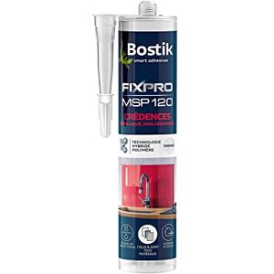 Bostik Mastic de Fixation MSP 120 – Colle Crédences – Intérieur/Extérieur – Tous Supports – Formule Hybride Polymère –Sans Solvant – Translucide – 290 ml - Publicité