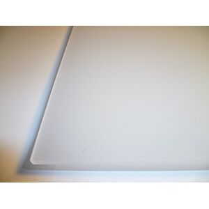 B&T Metall Plaque de verre acrylique PMMA XT (Plexiglas®), blanc opalin, surface lisse de 4 mm d'épaisseur, verre dépoli, transmission lumineuse de 78%, résistant aux UV, filmé des deux côtés - Publicité