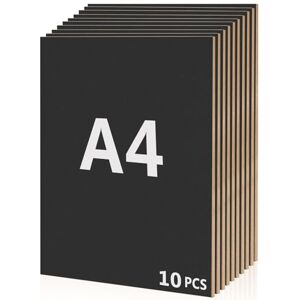 gaoduanluoluo 10 Pcs Mdf A4 pour Travaux Manuels, 300 x 210 x 3mm A4 Contreplaqué en Panneaux Bois Mdf pour Gravure au Laser, Peinture et Décoration (Noir) - Publicité