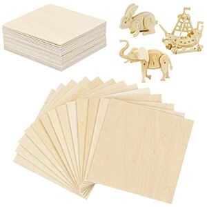 Colexy 6 Pcs Feuilles de Bois de Balsa, 300 x 200 x 2mm Plaque Contreplaqué, Planche Balsa Maquette, Bois de Tilleul non Peint, Panneaux Bois Balsa, pour Artisanat en Bois Mini Maison Bateau Modèle d'avion - Publicité