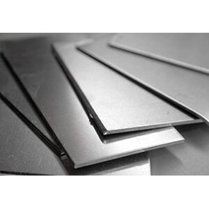 Evek Tôle d'acier galvanisée de 2 mm Plaque de fer Dimensions au choix : 100 x 100 mm - Publicité