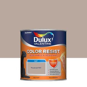 Peinture Dulux Valentine Color Resist - Murs&Boiseries; - Mat Taupe Parfait - 0,5L