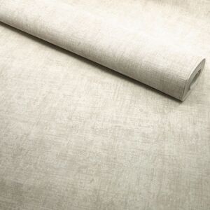 Papier peint vinyle sur intisse - Classique Chic - Effet toile beige et gris - Rouleau(x)