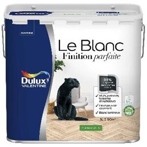 Dulux Valentine Le Blanc Finition Parfaite - Résultat excellent - Satin Blanc - 5L