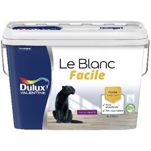 Dulux Valentine Le Blanc Facile - Facile à appliquer - Velours Blanc - 5L