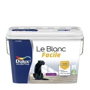 Dulux Valentine Le Blanc Facile - Facile à appliquer - Velours Blanc - 5L