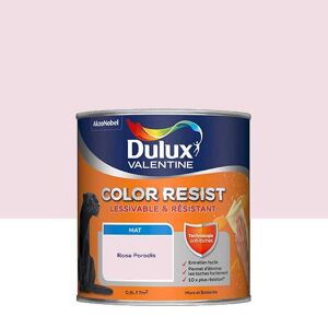 Peinture Dulux Valentine Color Resist - Murs&Boiseries; - Mat Rose Paradis - 0,5L