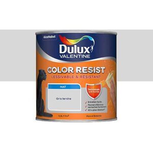 Peinture Dulux Valentine Color Resist - Murs&Boiseries; - Mat Gris Tendre - 0,5L