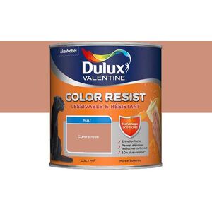 Peinture Dulux Valentine Color Resist - Murs&Boiseries; - Mat Cuivre Rose - 0,5L