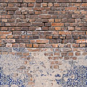 Papier peint panoramique - Format L - Trompe l'œil mur de briques - Mur(s) panoramique(s)