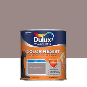 Peinture Dulux Valentine Color Resist - Murs&Boiseries; - Mat Brun Cachemire - 0,5L