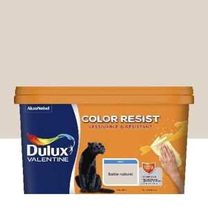 Peinture Dulux Valentine Color Resist - Murs&Boiseries; - Mat Sable Naturel - 2,5L