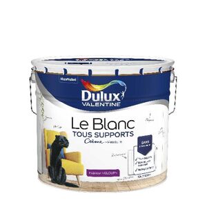 Dulux Valentine Le Blanc Tous Supports - Crème de Peinture - Velours Blanc - 10L