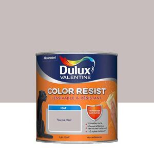 Peinture Dulux Valentine Color Resist - Murs&Boiseries; - Mat Taupe Clair - 0,5L